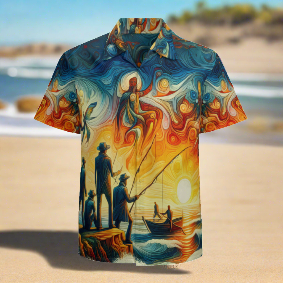 A Fisherman's Fantasy | Polyester Hawaiian Shirt