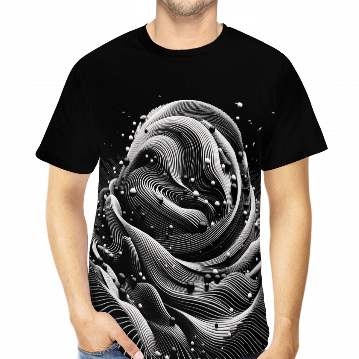 Abstract Waterslide | Cotton T-Shirt Singularity Design