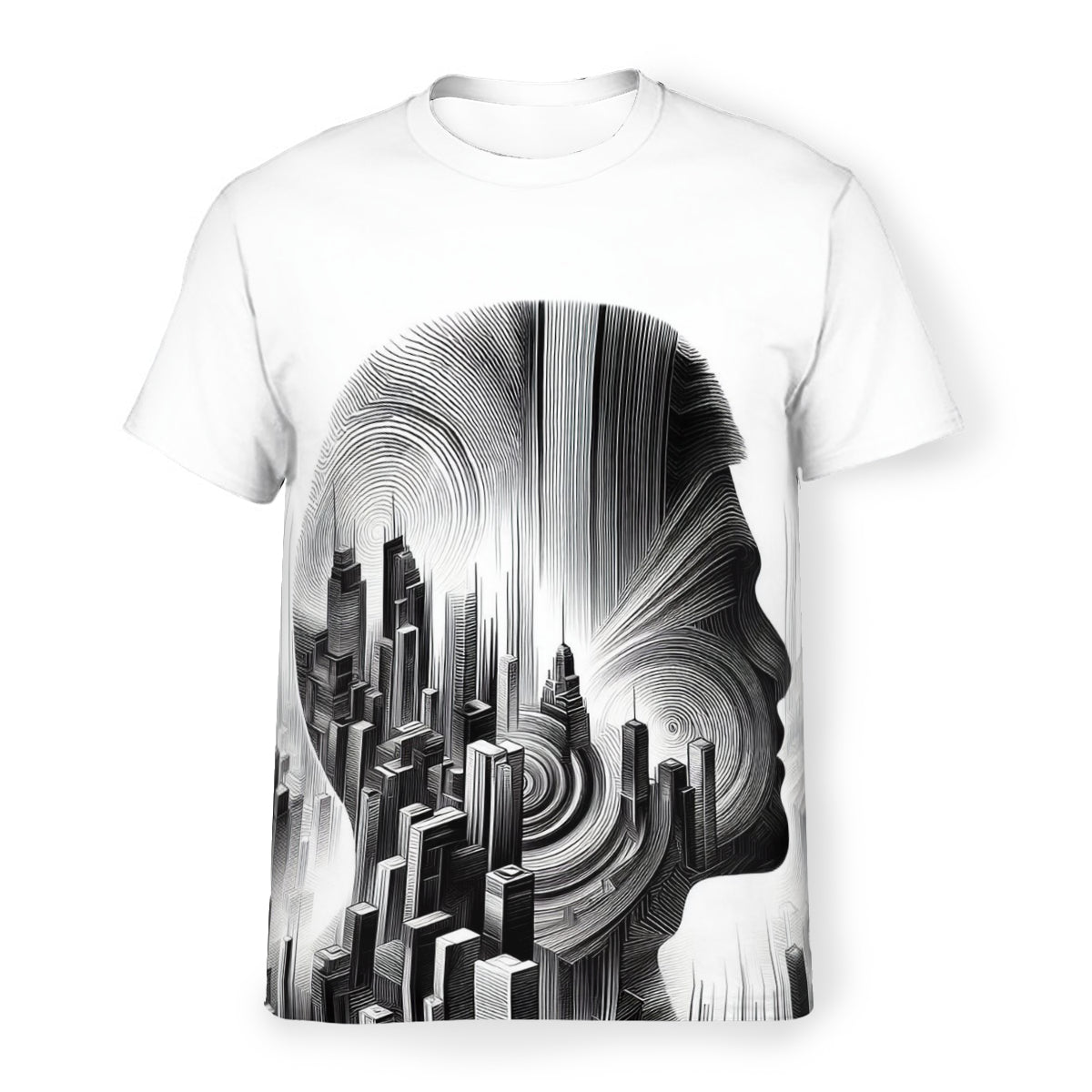 Face and the city | Cotton T-Shirt Singularity Design