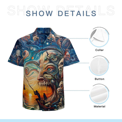 A Fisherman's Nightmare | Polyester Hawaiian Shirt Singularity Design