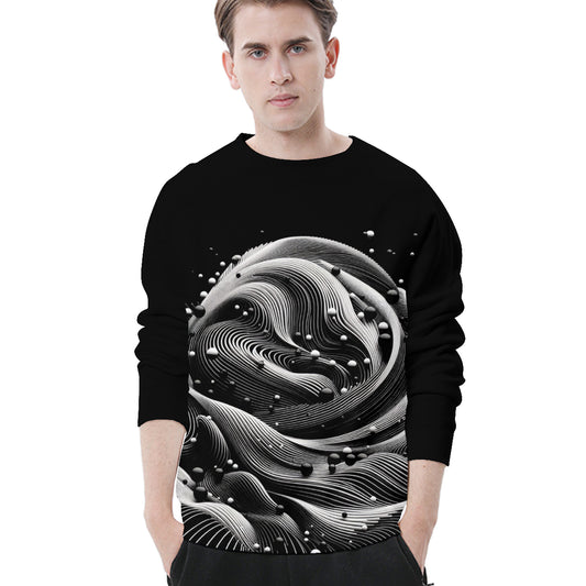 Abstract Waterslide World | Long Sleeve Shirt photo with a model front view Singularity Design