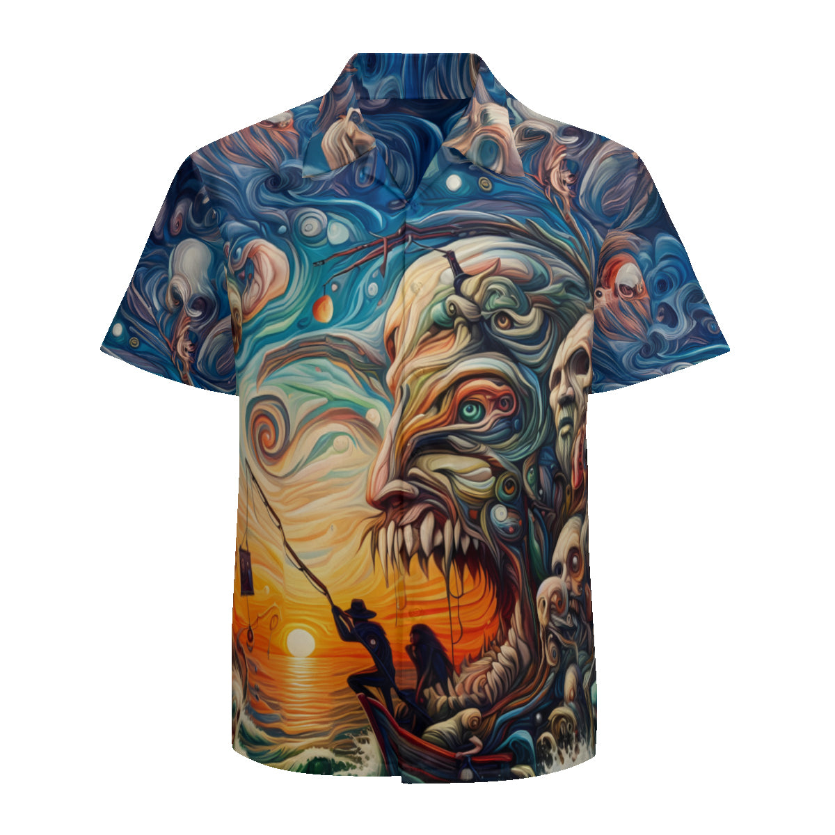 A Fisherman's Nightmare | Polyester Hawaiian Shirt Singularity Design