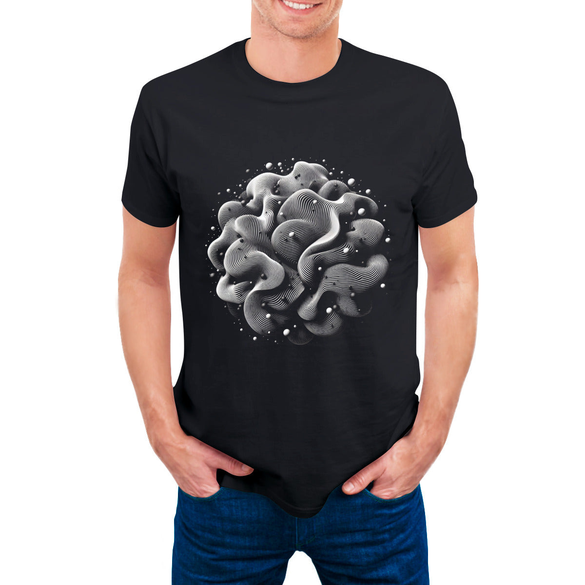 Linear Implosion | Cotton T-Shirt Singularity Design