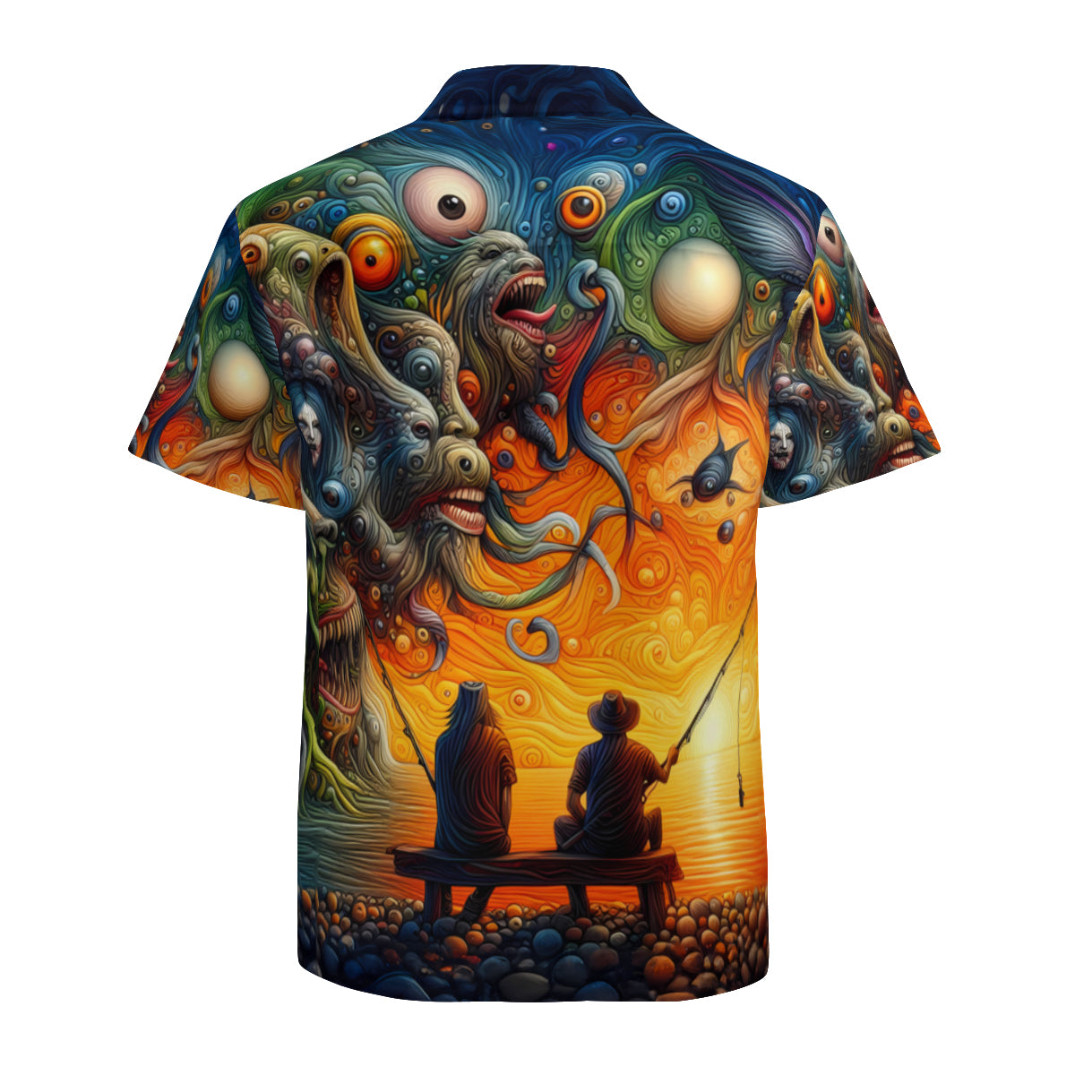 A Fisherman's Hallucination | Polyester Hawaiian Shirt Singularity Design