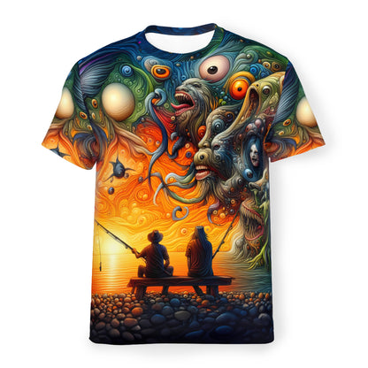 A Fisherman's Hallucination | Cotton T-Shirt Singularity Design