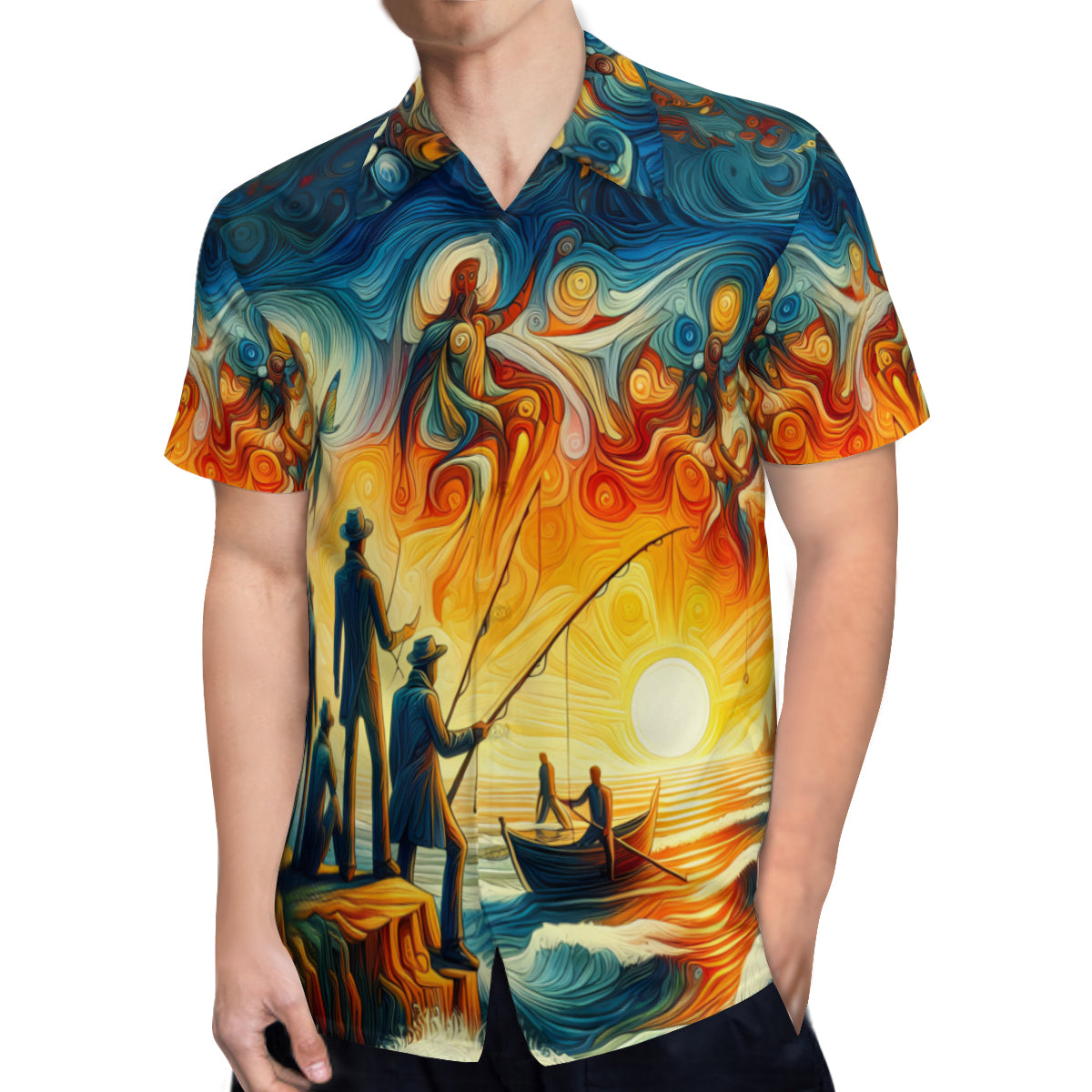 A Fisherman's Fantasy | Polyester Hawaiian Shirt Singularity Design