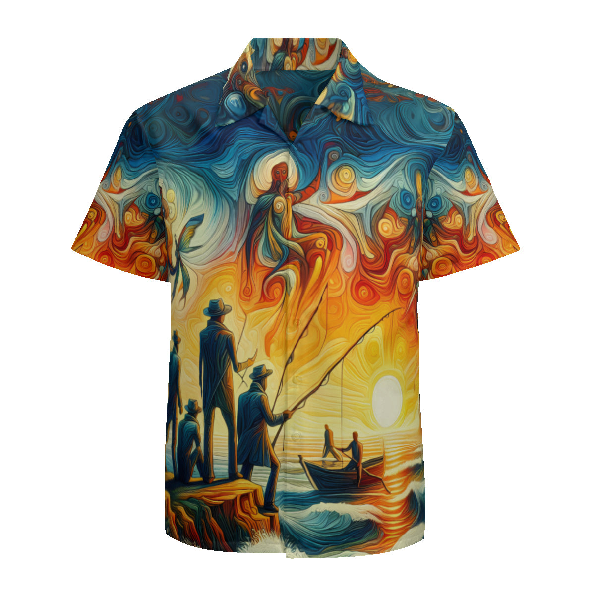 A Fisherman's Fantasy | Polyester Hawaiian Shirt Singularity Design