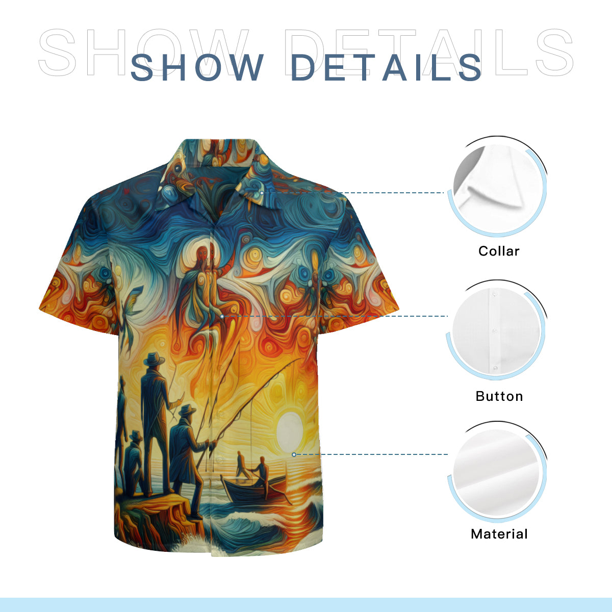 A Fisherman's Fantasy | Polyester Hawaiian Shirt Singularity Design