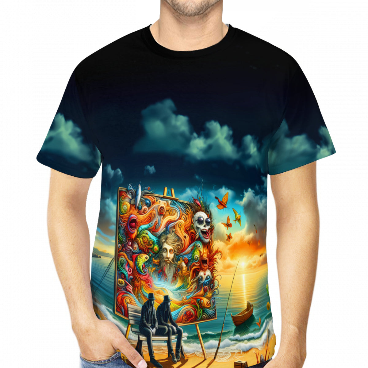 A Fisherman's Oasis | Cotton T-Shirt Singularity Design