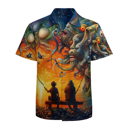 A Fisherman's Hallucination | Polyester Hawaiian Shirt Singularity Design