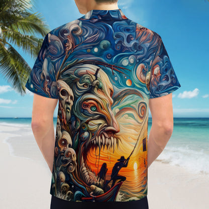 A Fisherman's Nightmare | Polyester Hawaiian Shirt Singularity Design